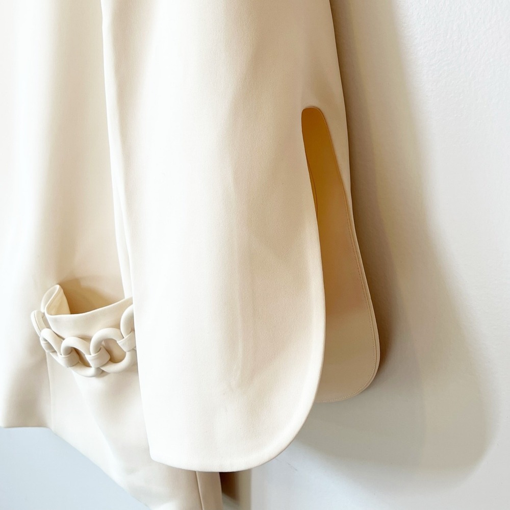 Alexis Azize Chain-Embellished Crepe Mini Dress Ivory Medium NWT - Picture 5 of 12